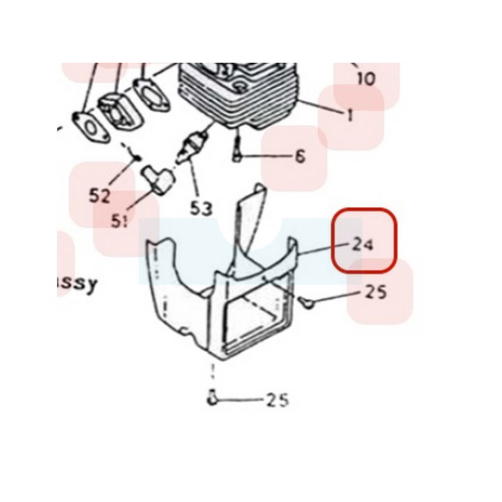 Capot de cylindre pour moteur Zenoah (140032111)