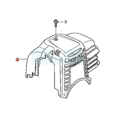 Capot moteur (rouge) pour moteur Honda (19720z0z000za)
