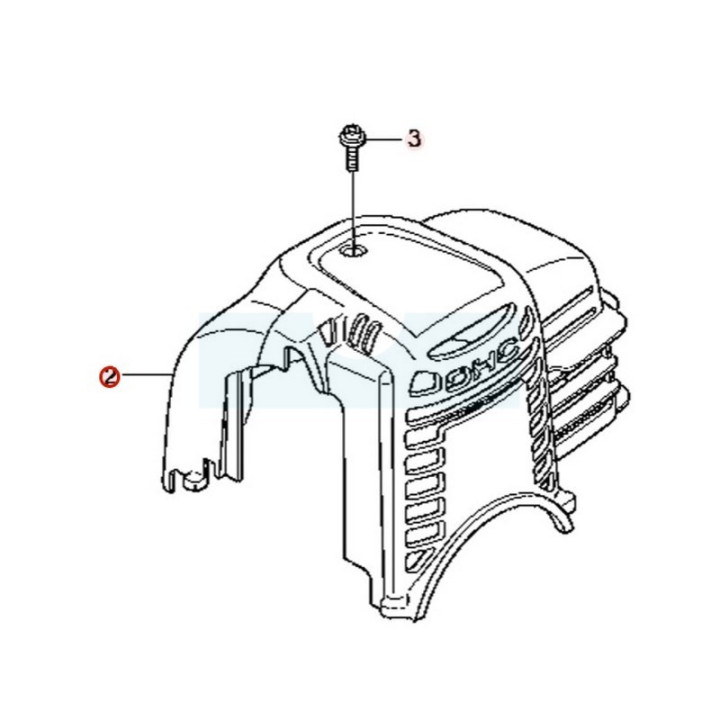 Capot moteur (rouge) pour moteur Honda (19720z0z000za)