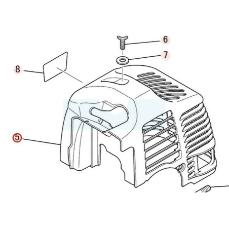 Capot moteur électrique pour moteur Mitsubishi (KH40110FA)