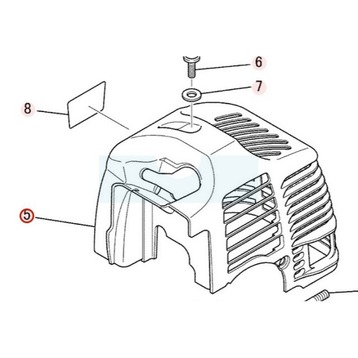 Capot moteur électrique pour moteur Mitsubishi (KH40110FA)