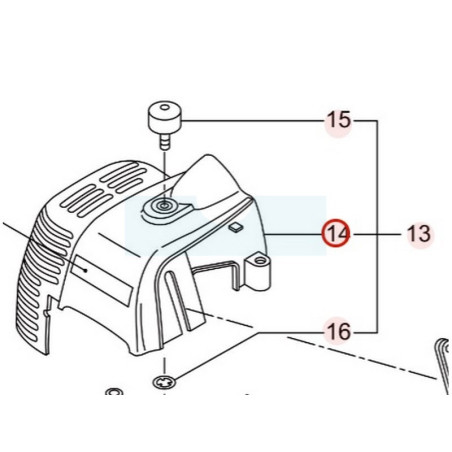 Capot moteur plastique (rouge) pour Maruyama (286891)