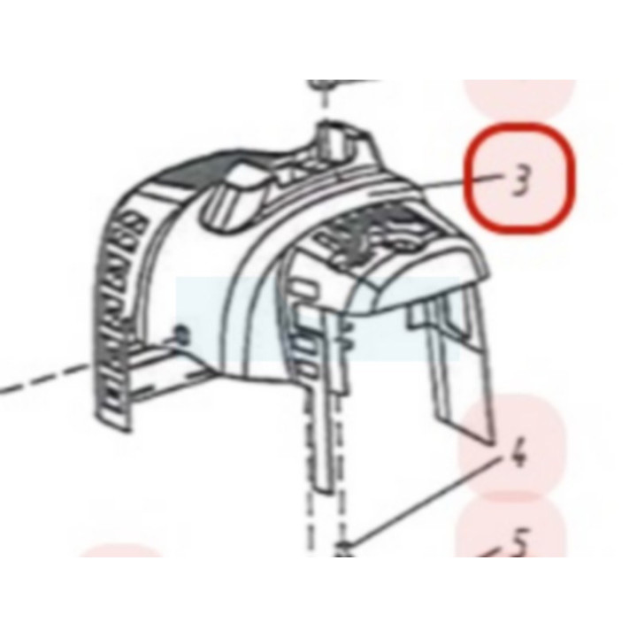 Capot moteur plastique pour débroussailleuse Sarp (YP70030030103)