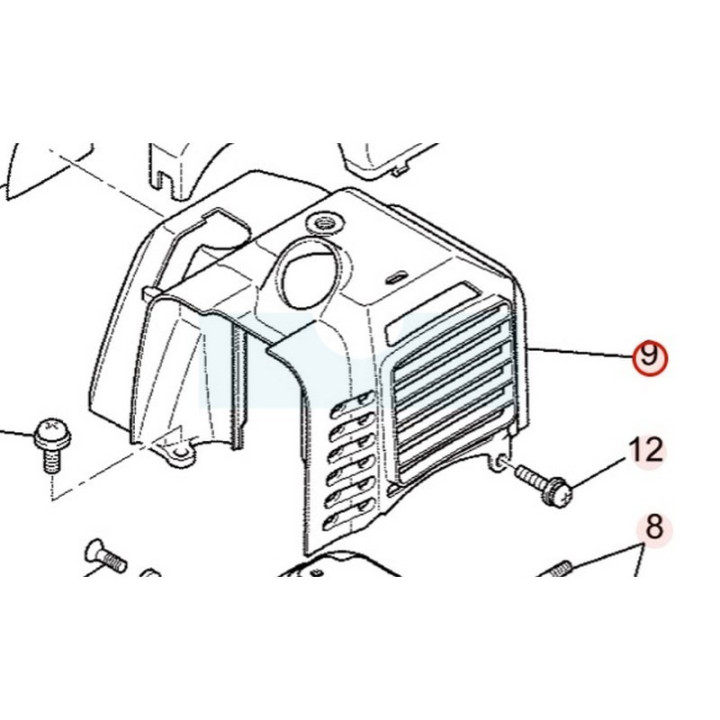 Capot moteur plastique pour moteur Mitsubishi (KH40082KA)