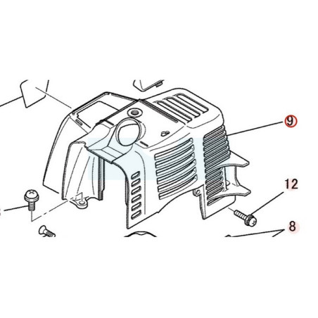 Capot moteur plastique pour moteur Mitsubishi (KH40120EC)