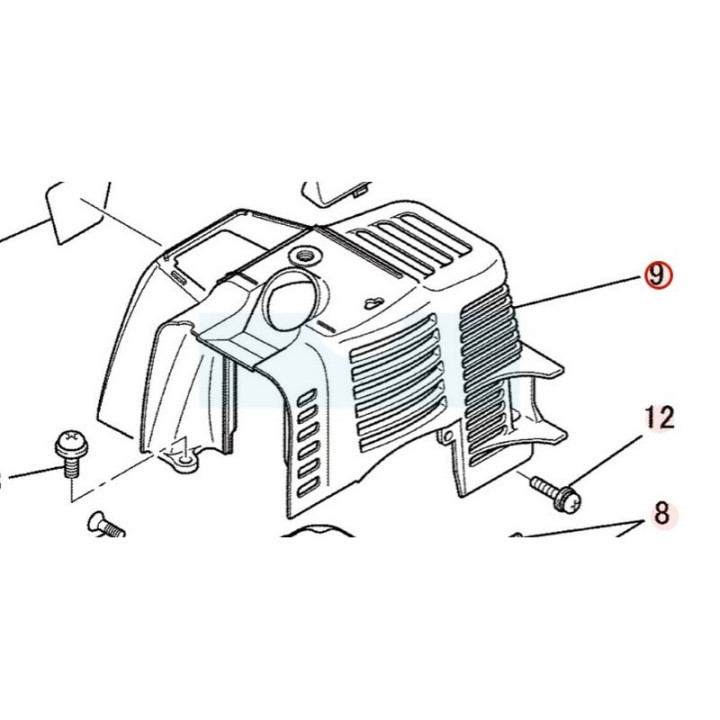 Capot moteur plastique pour moteur Mitsubishi (KH40120EC)