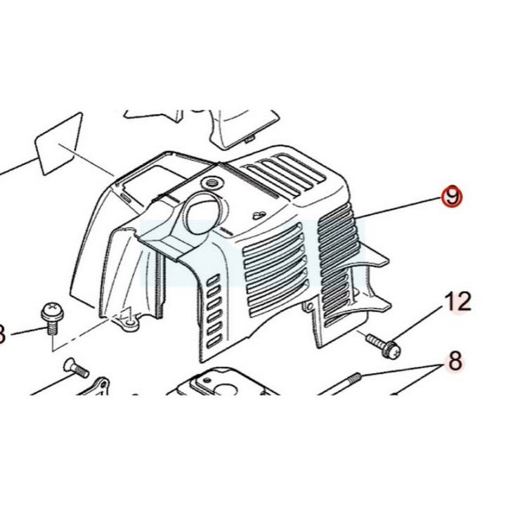 Capot moteur plastique pour moteur Mitsubishi (KH40120FA)