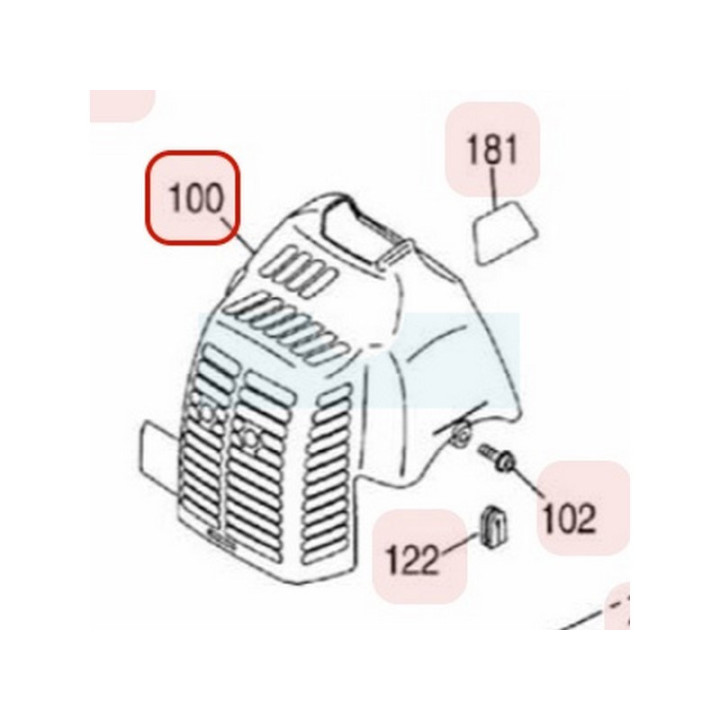 Capot moteur plastique pour moteur Zenoah (848F0131A1)