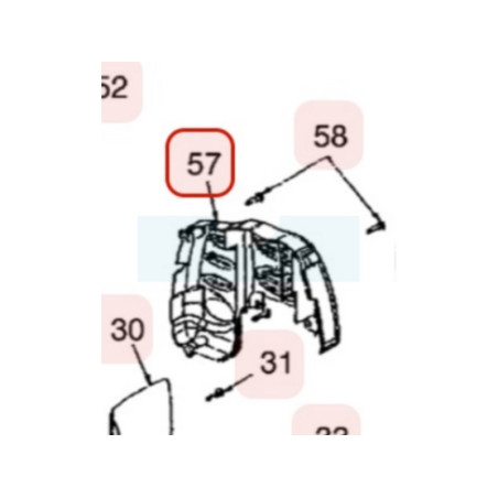 Capot moteur plastique pour moteur Zenoah (TT5947001)