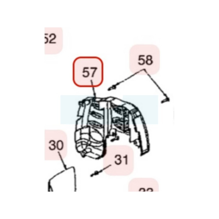 Capot moteur plastique pour moteur Zenoah (TT5947001)