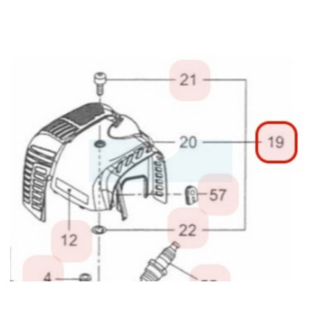 Capot moteur plastique pour taille haie Maruyama (276563)