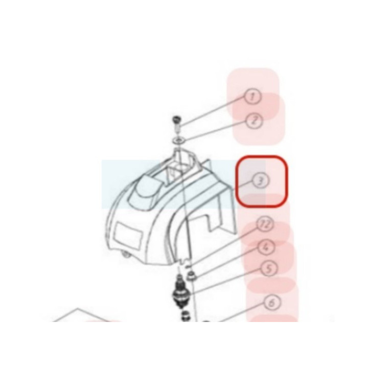 Capot moteur plastique pour taille haie Sarp (YP70030030128)