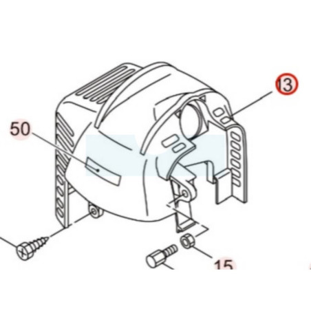 Capot moteur pour pompe à eau Maruyama (278022)