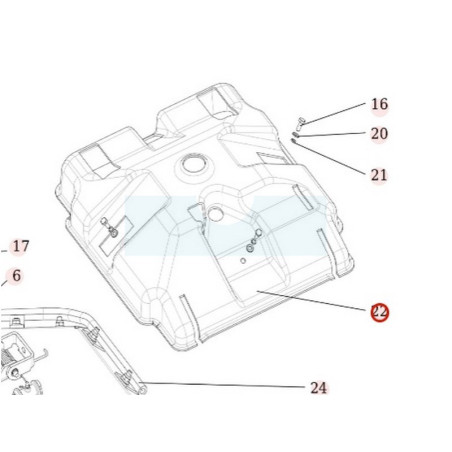 Capot plastique de protection pour débroussailleuse autoportée Roques & Lecoeur (N532151226)