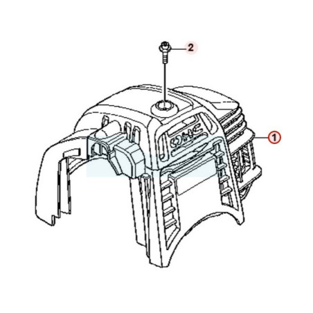 Capot plastique pour moteur Honda (19720Z0H000ZB)