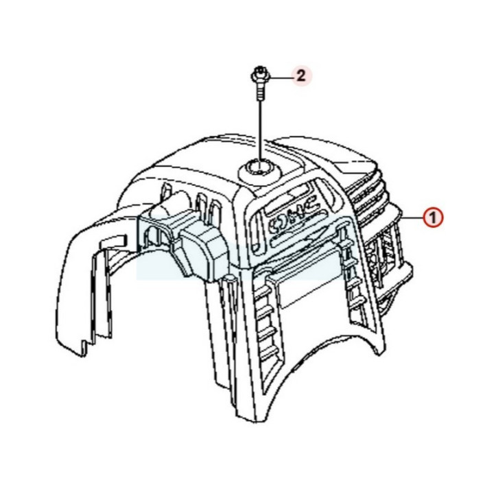 Capot plastique pour moteur Honda (19720Z0H000ZB)