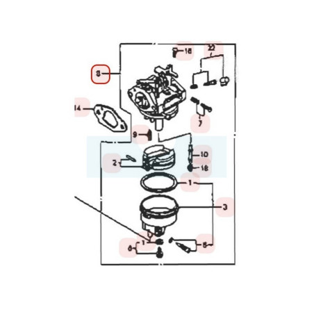 Carburateur pour moteur Honda (16100ZL9804)