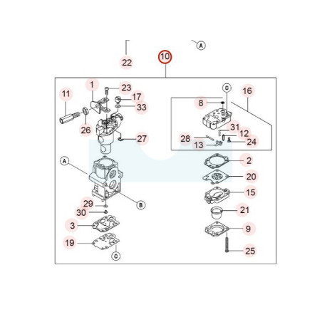 Carburateur pour moteur Kawasaki (150042050)