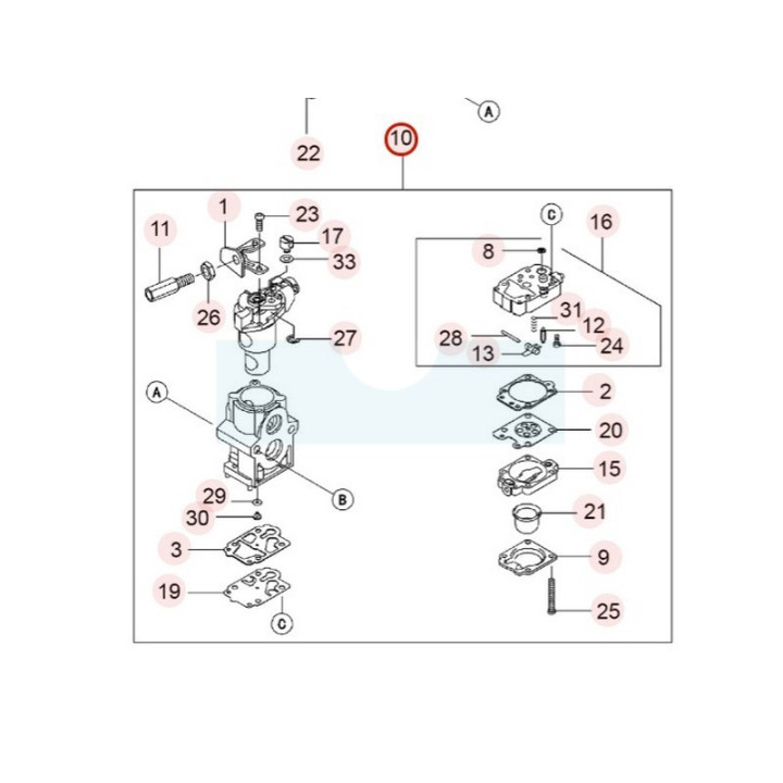 Carburateur pour moteur Kawasaki (150042050)