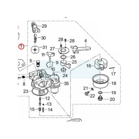 Carburateur pour moteur Loncin (0001180020)