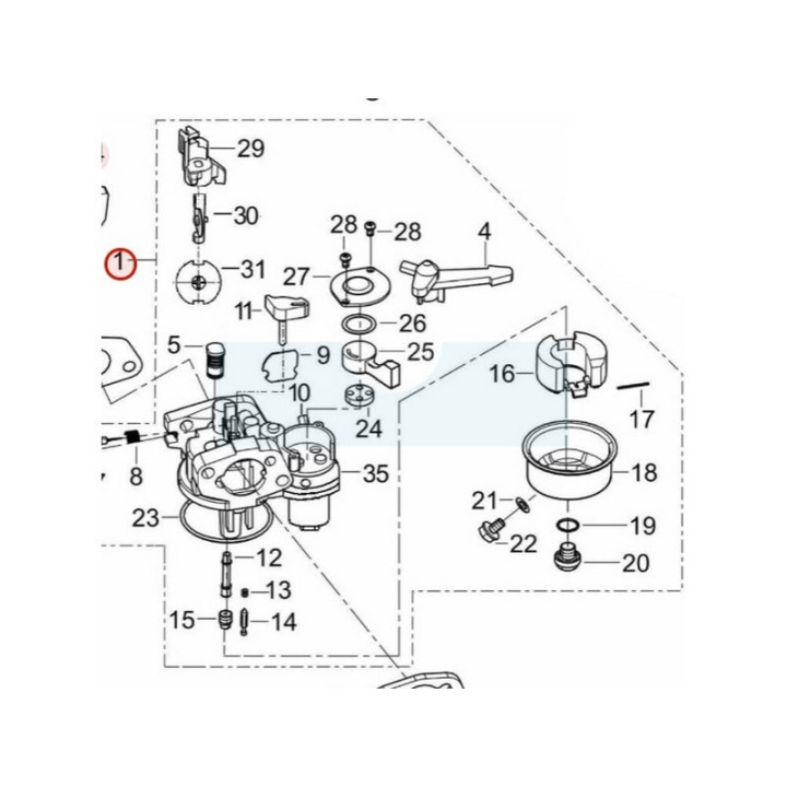 Carburateur pour moteur Loncin (0001180020)