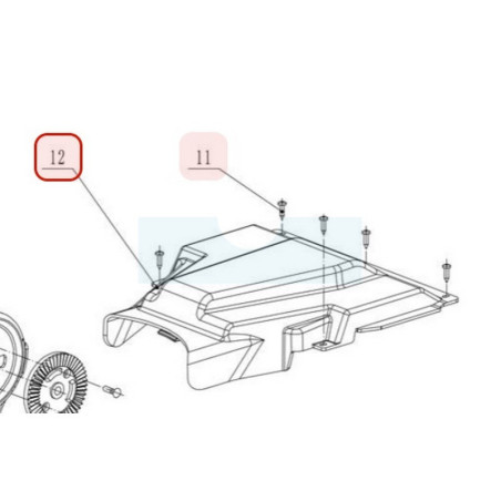 Carter de courroie pour tondeuse Weibang (GM46A000000040)