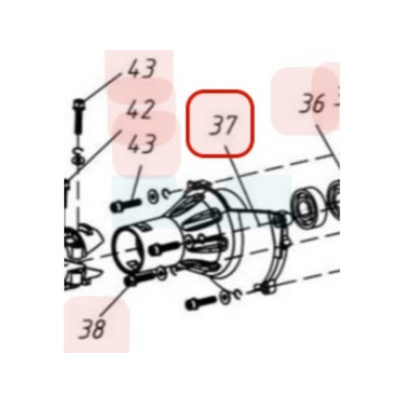 Carter d'embrayage pour débroussailleuse Sarp (YP3874)