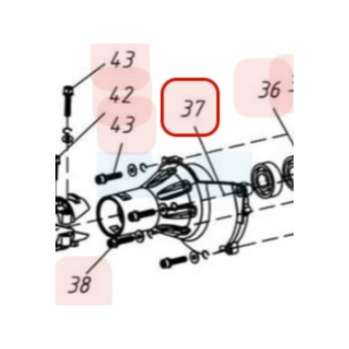 Carter d'embrayage pour débroussailleuse Sarp (YP3874)