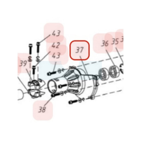 Carter d'embrayage pour débroussailleuse Sarp (YP80010030004)