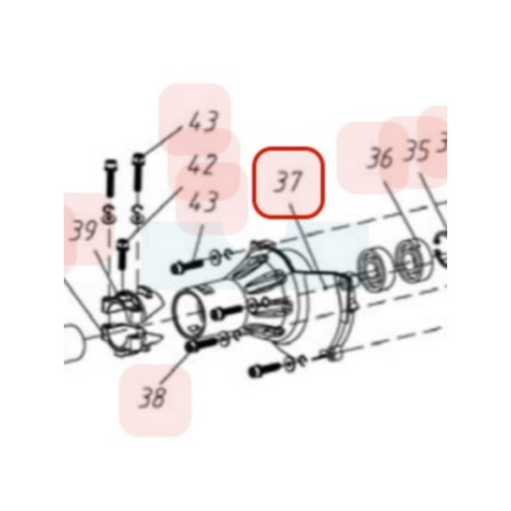 Carter d'embrayage pour débroussailleuse Sarp (YP80010030004)