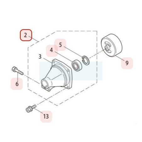 Carter d'embrayage pour taille haie Maruyama (219602)