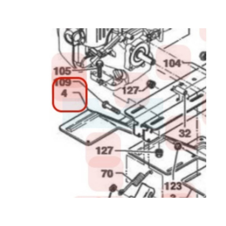 Carter latéral droit pour motobineuse Sarp (3002000501)