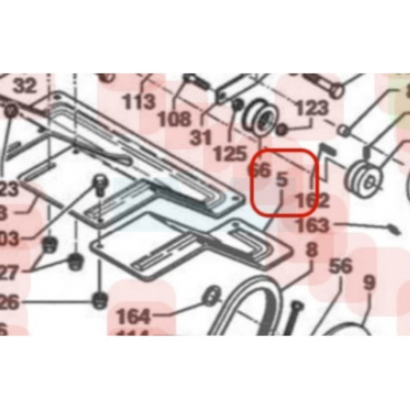 Carter latéral gauche pour motobineuse Sarp (3002000502)