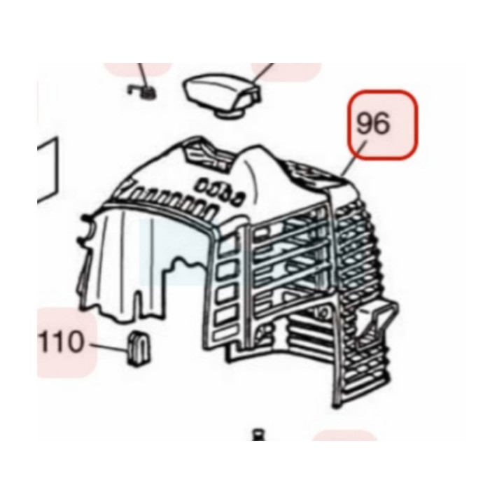 Carter moteur plastique pour moteur Zenoah (848F3R31A0)