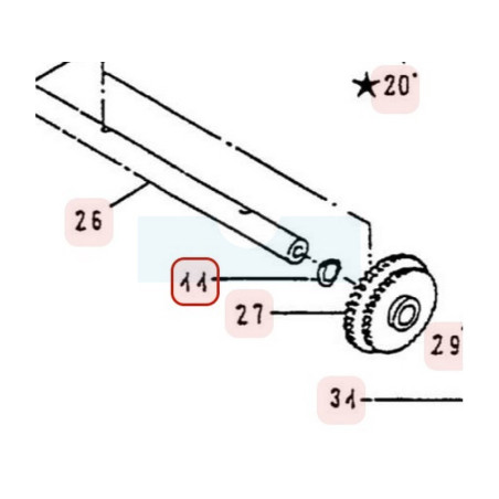 Circlips d'arbre de traction pour tondeuse Kaaz (812V2200)