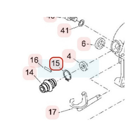 Circlips d'arbre de traction pour tondeuse Sarp (812V2000)