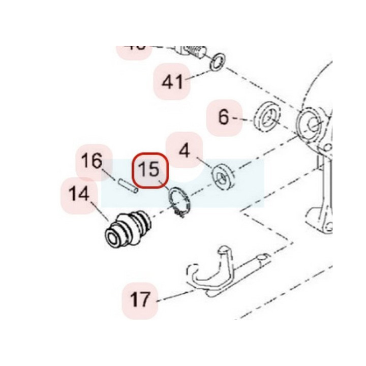 Circlips d'arbre de traction pour tondeuse Kaaz (812V2000)