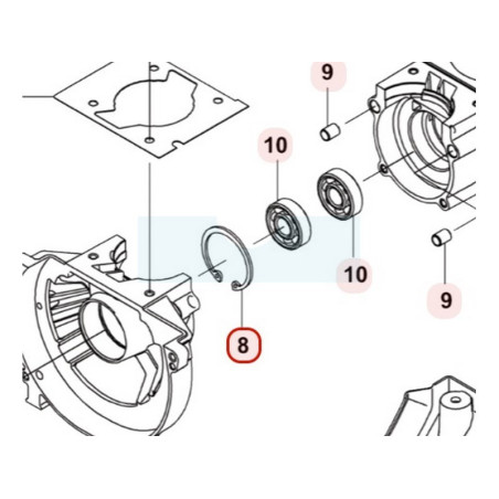 Circlips de roulement de vilebrequin pour moteur Kawasaki (920332202)