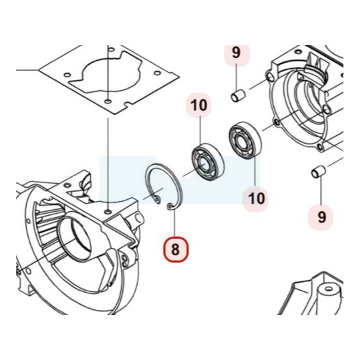 Circlips de roulement de vilebrequin pour moteur Kawasaki (920332202)