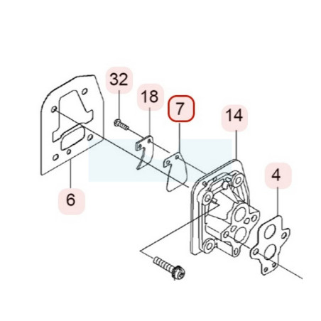 Clapet d'admission pour moteur Kawasaki (120222059)