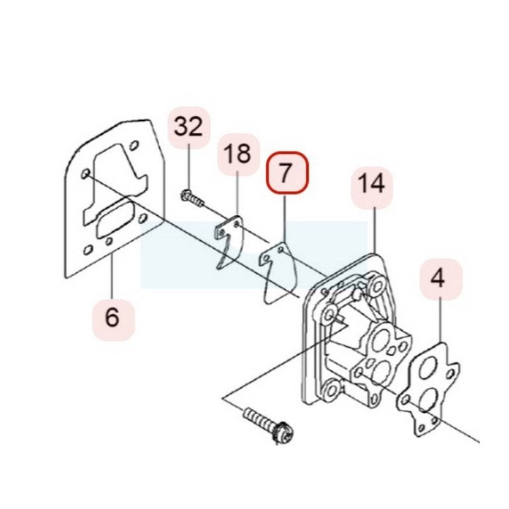 Clapet d'admission pour moteur Kawasaki (120222059)
