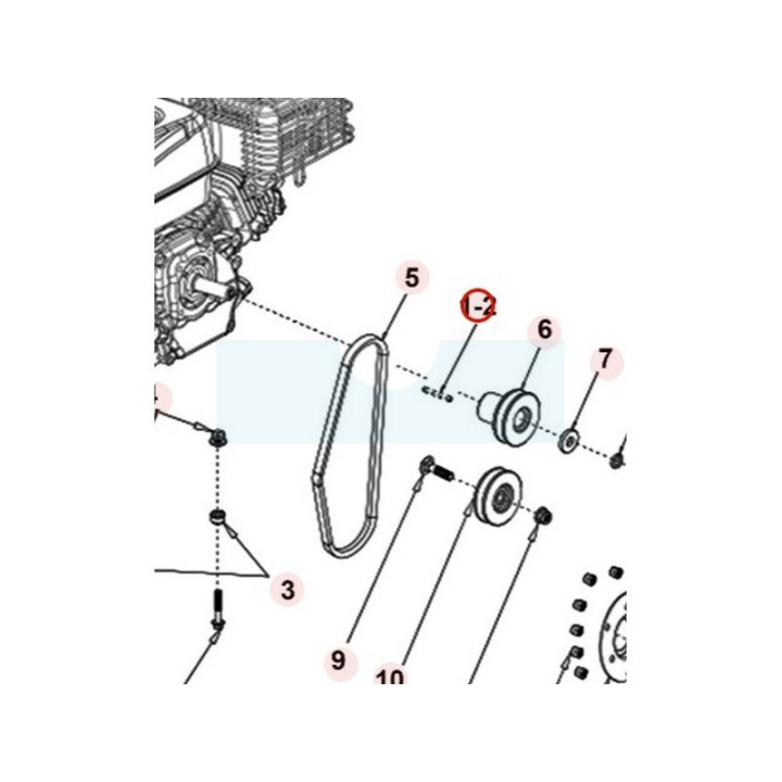 Clavette de poulie moteur pour scarificateur Roques & Lecoeur (TBE00AW00000)