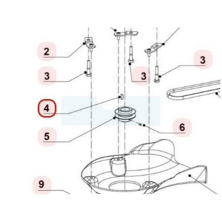 Clavette de support de lame pour tondeuse Weibang (4510401010)