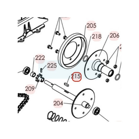 Clavette de transmission pour tondeuse débroussailleuse Roques & Lecoeur (0301040022)