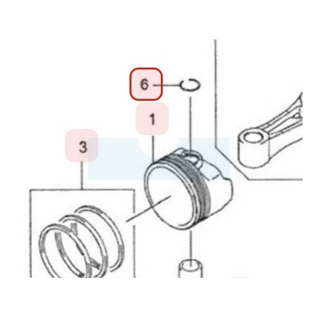 Clips d'axe de piston pour moteur Kawasaki (920332191)