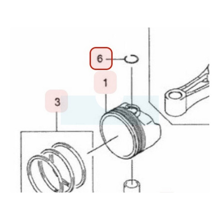 Clips d'axe de piston pour moteur Kawasaki (920332191)