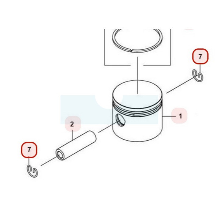 Clips d'axe de piston pour moteur Kawasaki (920332200)