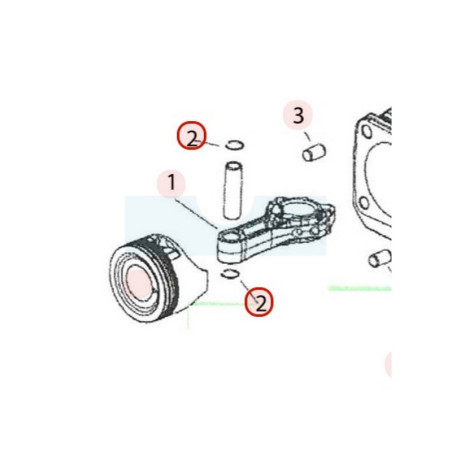Clips d'axe de piston pour moteur Kohler (1401803S)