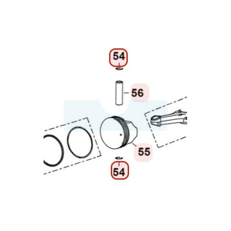 Clips d'axe de piston pour moteur Loncin (3805600550001)