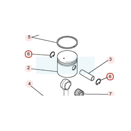 Clips d'axe de piston pour moteur Mitsubishi (BGO3488)